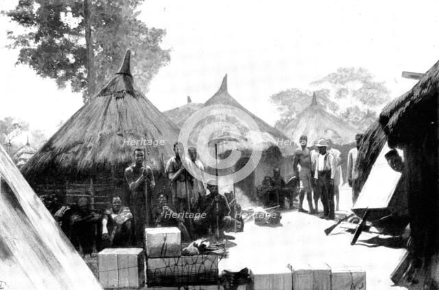 With the British Expedition from Accra to the Gold Coast Hinterland: refugees...at Dekrupé, 1898.  Creator: Unknown.