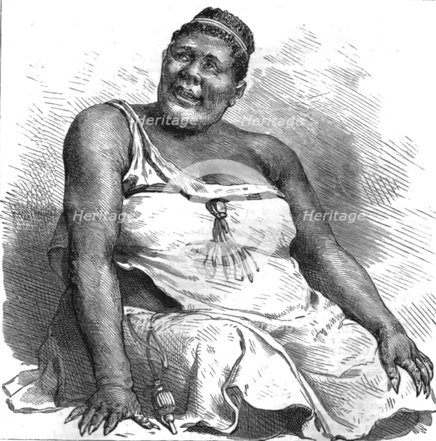 ''With the Joint Commissionin Swaziland; The Queen of the Swazies, drawn from life', 1890. Creator: Unknown.