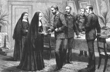'With the Mediterranean Squadron - A Visit of The Sisters of the Poor to a Man of War 1891. Creator: Unknown
