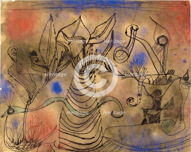 With the snake, 1924. Creator: Klee, Paul (1879-1940).