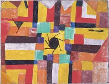 With the Rotating Black Sun and the Arrow, 1919. Creator: Klee, Paul (1879-1940)