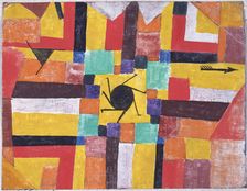 With the Rotating Black Sun and the Arrow, 1919. Creator: Klee, Paul (1879-1940)