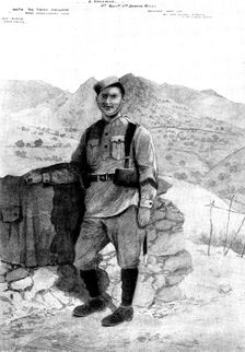 With the Tirah Expeditionary Force: a typical Gurkha, 1898. Creator: Unknown