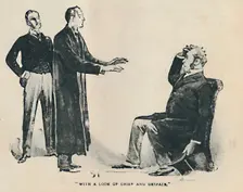 With A Look Of Grief And Despair 1892. Artist: Sidney E Paget