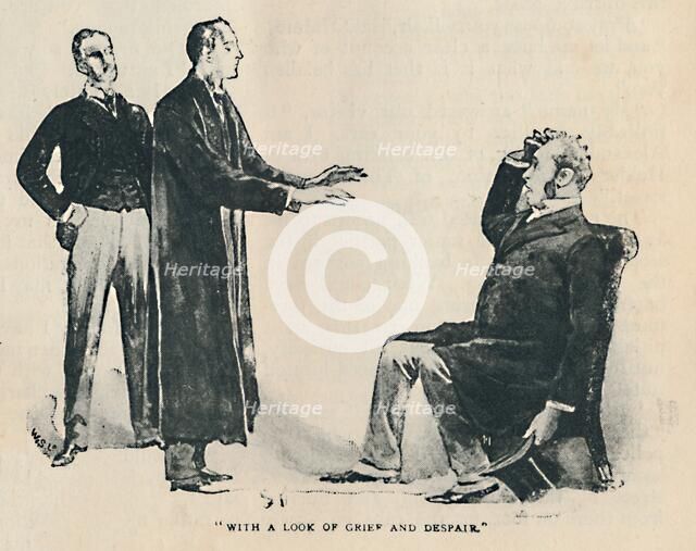 'With A Look Of Grief And Despair', 1892. Artist: Sidney E Paget.