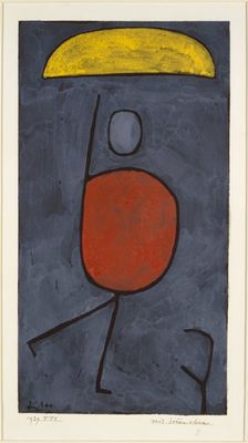 With an umbrella, 1939. Creator: Paul Klee