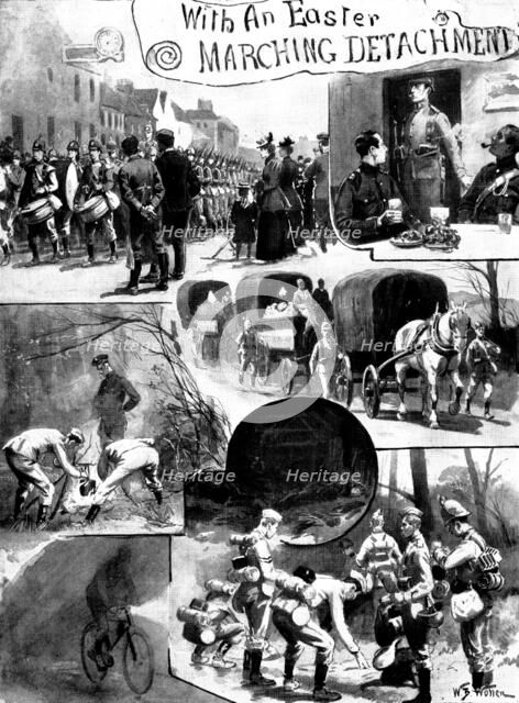 With an Easter Marching Detachment, 1898. Creator: Unknown.