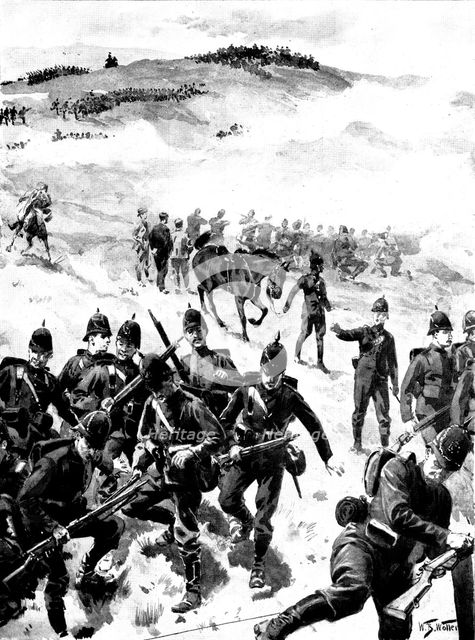 With an Easter Marching Detachment: end of the fray, 1898. Creator: Unknown.