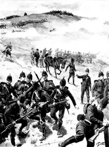 With an Easter Marching Detachment: end of the fray, 1898. Creator: Unknown
