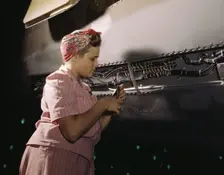 With careful Douglas training, women do...Douglas Aircraft Company, Long Beach, Calif., 1942. Creator: Alfred T Palmer