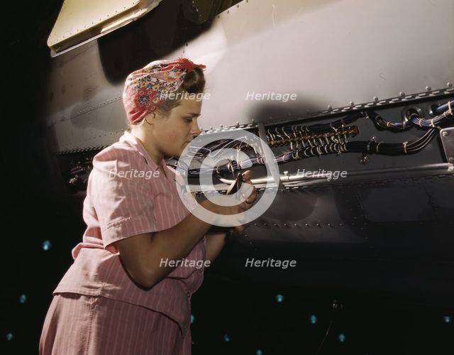 With careful Douglas training, women do...Douglas Aircraft Company, Long Beach, Calif., 1942. Creator: Alfred T Palmer.