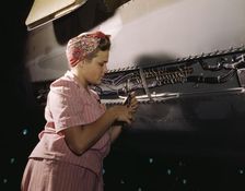 With careful Douglas training, women do...Douglas Aircraft Company, Long Beach, Calif., 1942. Creator: Alfred T Palmer