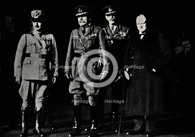 'With General Diaz and Field-Marshal Haig', 1919, (1945). Creator: Unknown.