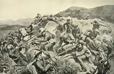 With General French: New Zealanders Saving a Picket of the Yorkshire Regiment 1900. Creator: W Small