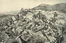 With General French: New Zealanders Saving a Picket of the Yorkshire Regiment 1900. Creator: W Small