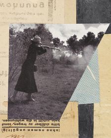 With huntress. Merz design, 1929-1930. Creator: Schwitters, Kurt (1887-1948)