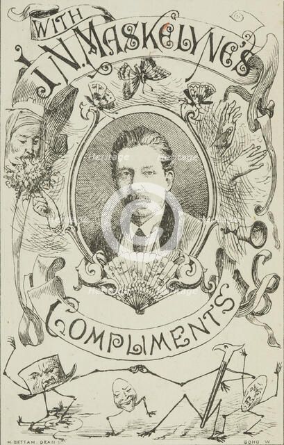 With J.N. Maskelyne's Compliments, late 19th century.  Creator: Unknown.
