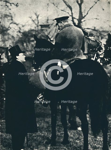 'With King George V at Military Exercises', 1913, (1945). Creator: Unknown.