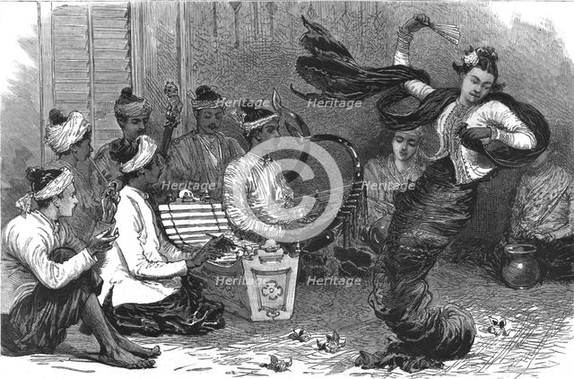 'With Lord Dufferin in Burma - A Burmese Pas Seul', 1886.  Creator: Unknown.