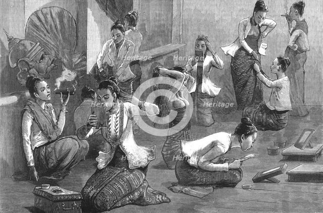'With Lord Dufferin in Burma - Ladies of the Ballet', 1886.  Creator: Unknown.