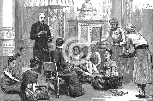 'With Lord Dufferin in Burma - Lady Dufferin Receives the Burmese Ladies', 1886. Creator: Unknown.