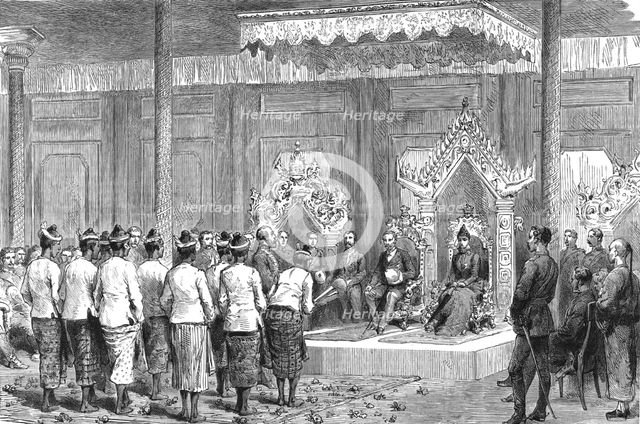 'With Lord Dufferin in Burma - Reception of the Viceroy and Lady Dufferin at Mandalay', 1886.  Creator: Unknown.