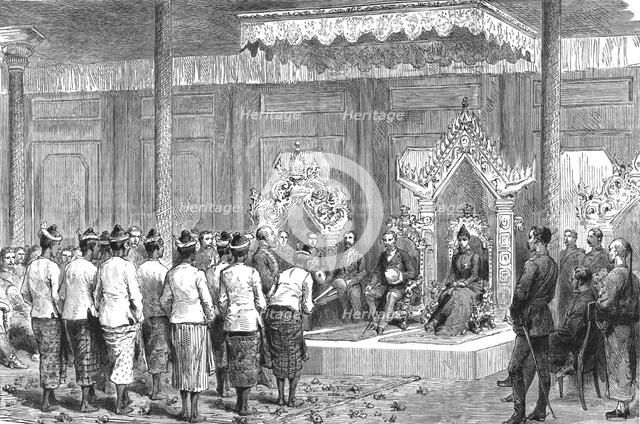 'With Lord Dufferin in Burma - Reception of the Viceroy and Lady Dufferin at Mandalay', 1886.  Creator: Unknown.
