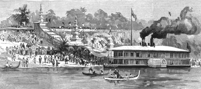 'With Lord Dufferin in Burma - The Viceroy's Departure from Prome for Mandalay', 1886.  Creator: Unknown.