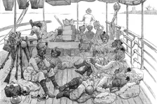 With Lord Dufferin in Burma - The Advance Guard on board the Sir William Peel' 1886. Creator: Unknown