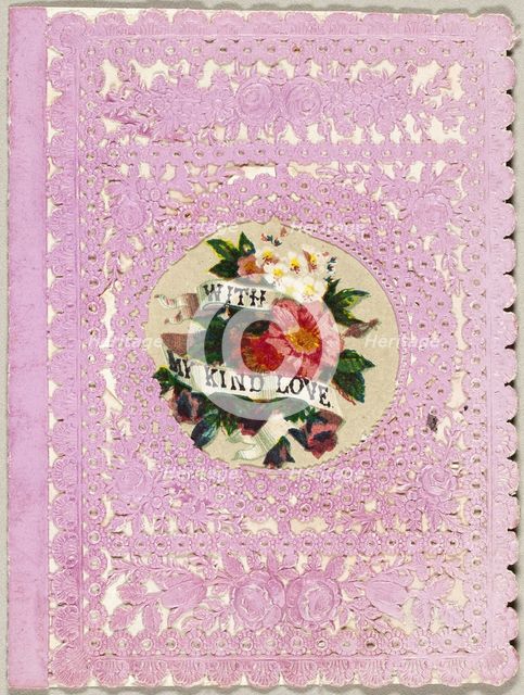 With My Kind Love (valentine), c. 1864. Creator: George Meek.