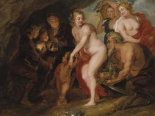 "Without Ceres and Bacchus Venus freezes", 1667. Creator: Anon