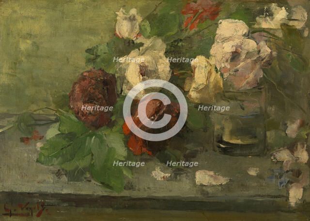 Withered Roses, c1870-1890s. Creator: Guillaume Vogels.