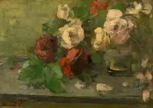 Withered Roses, c1870-1890s. Creator: Guillaume Vogels