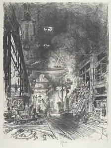 Within the Furnaces, 1916. Creator: Joseph Pennell
