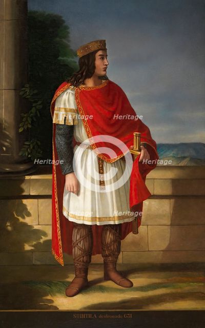 Witiza, Visigothic king, c1853. Creator: Manuel Iglesias Dominguez.