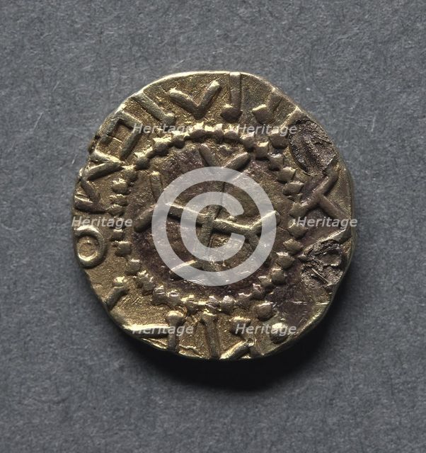 Witmen Tremissis (reverse), early 600s. Creator: Unknown.