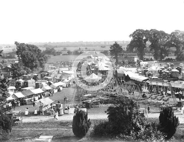 Witney Fair from St Mary's Church tower, Witney, Oxfordshire, c1860-c1922. Artist: Henry Taunt