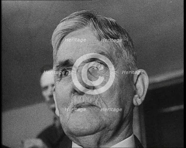 Witness Dr John F. Condon Giving Evidence in Court During the Lindbergh's Kidnapping Case Trial,1930 Creator: British Pathe Ltd.