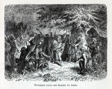 Wittekind calls his Saxons to Arms, 1882. Artist: Anonymous