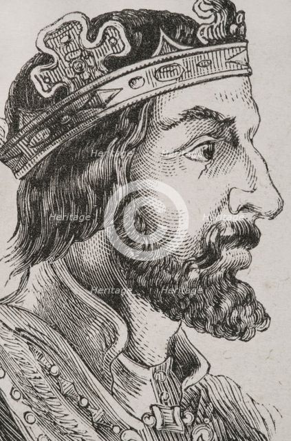 Wittiza (died 710/711), Visigothic King of Hispania from 694 until his death..., 1853.  Creator: Unknown.