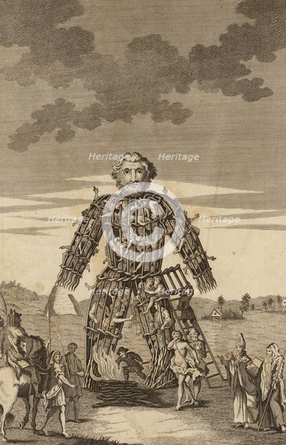 Wicker man, 1781. Creator: Anonymous.