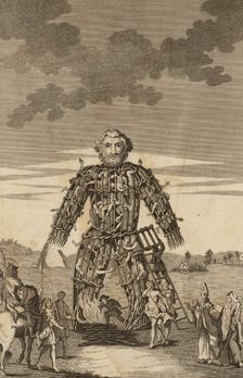 Wicker man, 1781. Creator: Anonymous