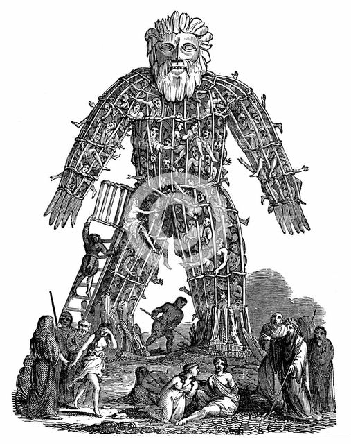 Wicker man, 1832. Creator: Anonymous.