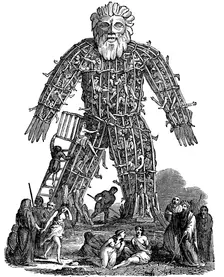 Wicker man, 1st century AD, (1832)