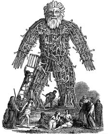 Wicker man, 1st century AD, (1832)