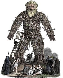 Wicker man, 1st century AD, (1832)
