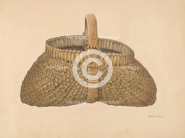 Wicker Basket, c. 1939. Creator: Bisby Finley.