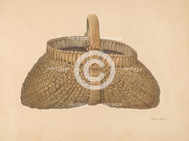 Wicker Basket, c. 1939. Creator: Bisby Finley.