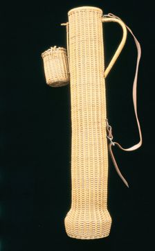 Wicker golf bag, 1890s-1900s. Creator: Unknown