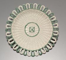 Wicker-Work Covered Basket on Stand (stand), c. 1780-1840. Creator: Wedgwood Factory (British)